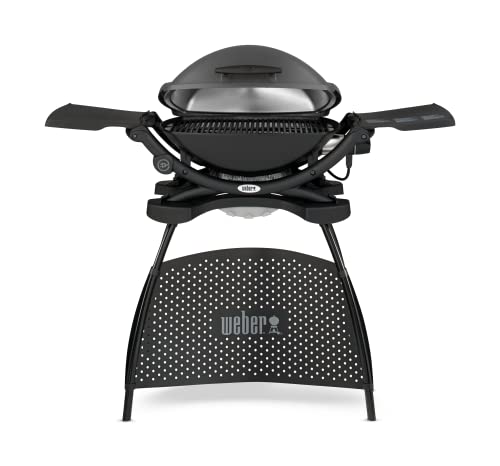 Weber Q 2400 Parrilla Eléctrico - Barbacoa rectangular, aluminio, acero inoxidable, esmaltado, 55 x 39 cm, color gris oscuro