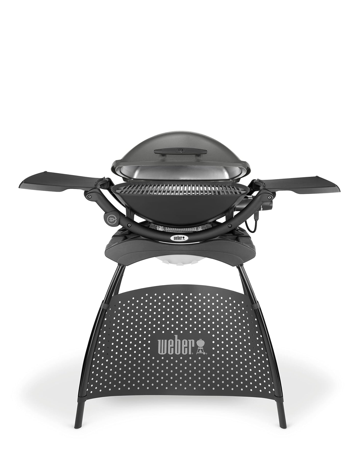 Weber Q 2400 Parrilla Eléctrico - Barbacoa rectangular, aluminio, acero inoxidable, esmaltado, 55 x 39 cm, color gris oscuro