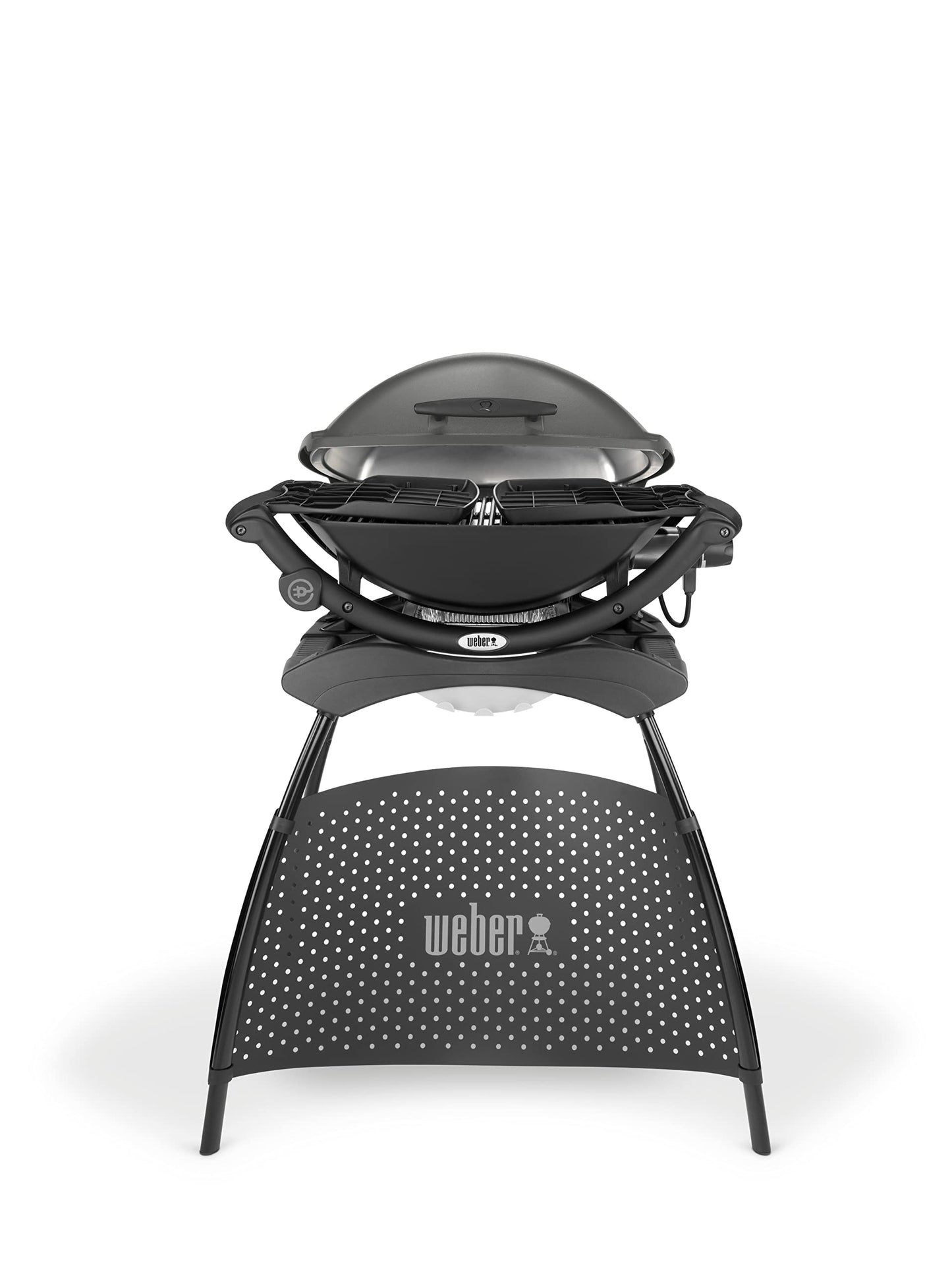 Weber Q 2400 Parrilla Eléctrico - Barbacoa rectangular, aluminio, acero inoxidable, esmaltado, 55 x 39 cm, color gris oscuro