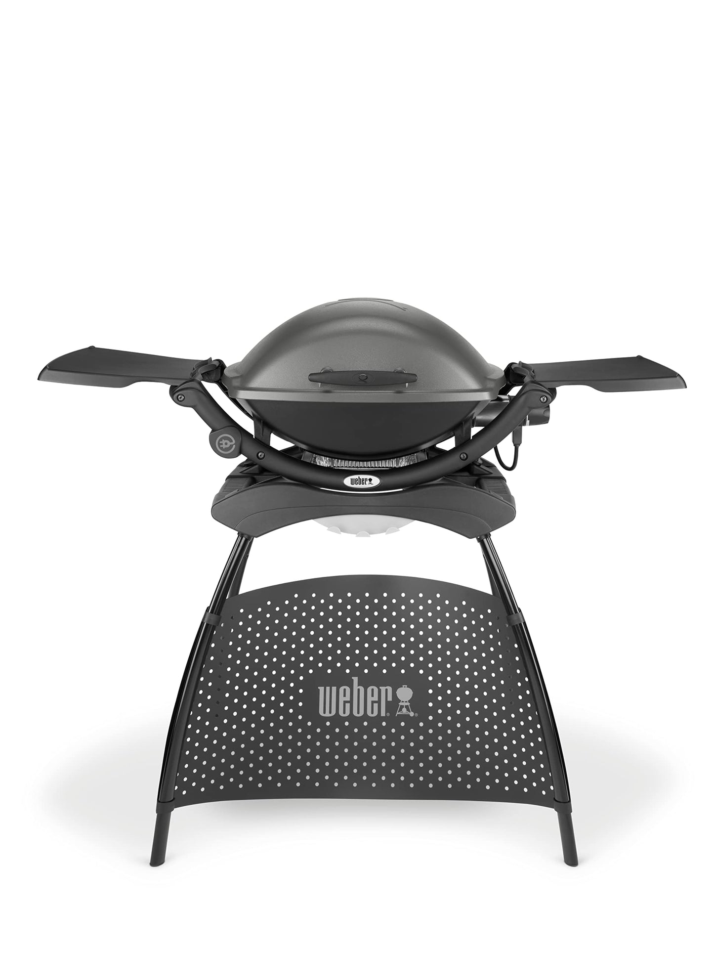 Weber Q 2400 Parrilla Eléctrico - Barbacoa rectangular, aluminio, acero inoxidable, esmaltado, 55 x 39 cm, color gris oscuro