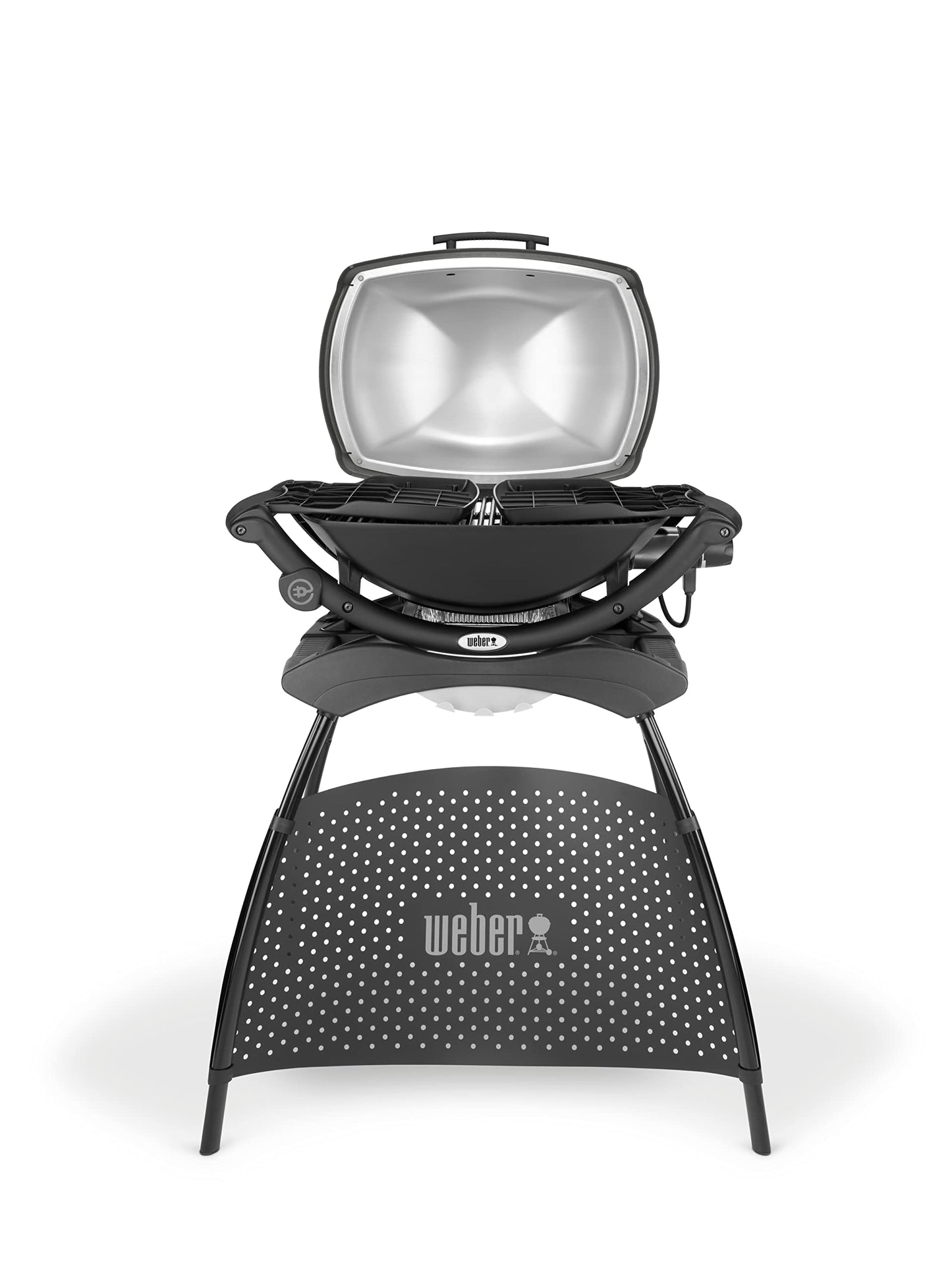 Weber Q 2400 Parrilla Eléctrico - Barbacoa rectangular, aluminio, acero inoxidable, esmaltado, 55 x 39 cm, color gris oscuro