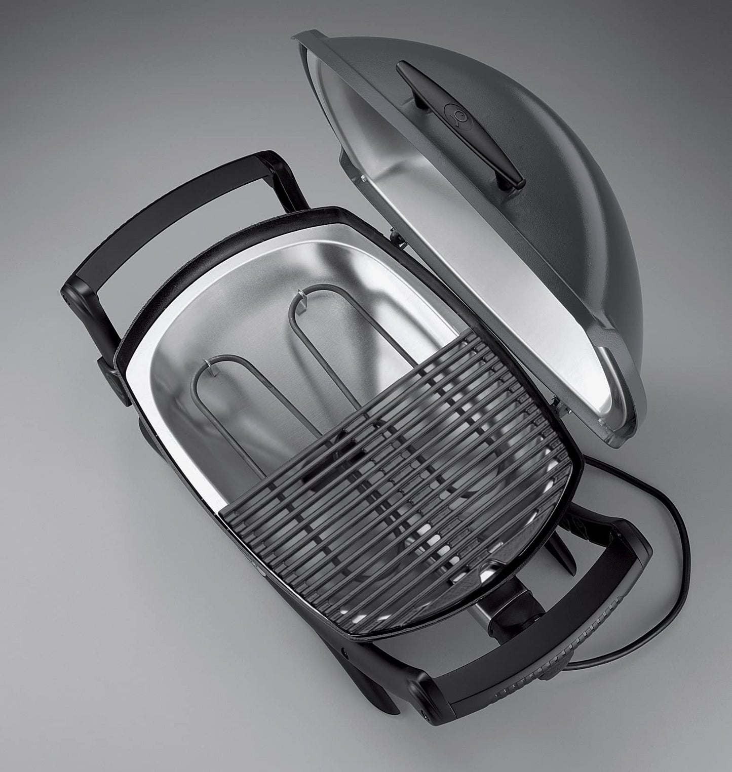 Weber Q 2400 Parrilla Eléctrico - Barbacoa rectangular, aluminio, acero inoxidable, esmaltado, 55 x 39 cm, color gris oscuro