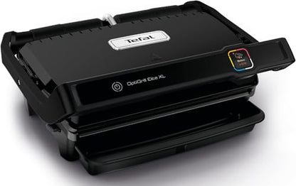 Tefal OptiGrill Elite XL GC760812 | Barbacoa de Contacto Eléctrica, 16 Programas, Pantalla Digital, Placas XL Desmontables, Negro