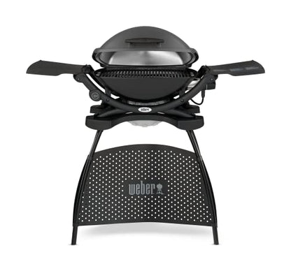 Weber Q 2400 Parrilla Eléctrico - Barbacoa rectangular, aluminio, acero inoxidable, esmaltado, 55 x 39 cm, color gris oscuro