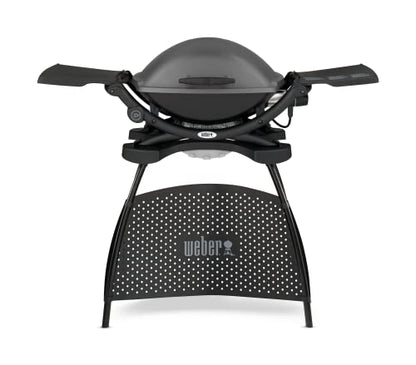 Weber Q 2400 Parrilla Eléctrico - Barbacoa rectangular, aluminio, acero inoxidable, esmaltado, 55 x 39 cm, color gris oscuro