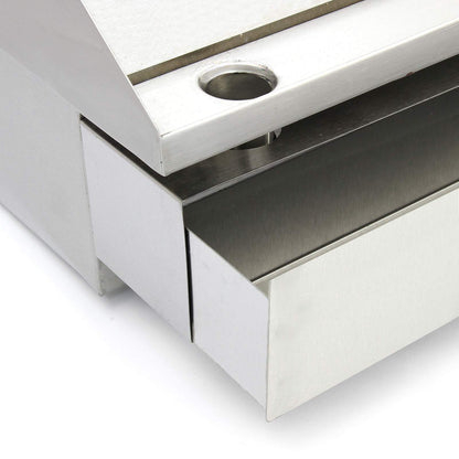 Plancha Eléctrica Antiadherente 70 cm | Acero Inoxidable, Parrilla BBQ, Termostato Ajustable, Protector Salpicaduras y Cajón Drenaje de Grasa