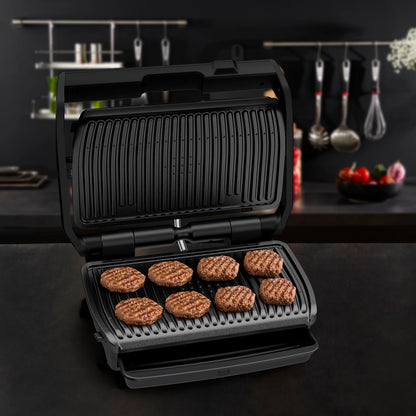Tefal OptiGrill Elite XL GC760812 | Barbacoa de Contacto Eléctrica, 16 Programas, Pantalla Digital, Placas XL Desmontables, Negro